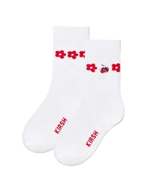 KIRSH(キルシー)の「【KOREA KIRSH オリジナルライン】『KIRSH/キルシー』CHERRY FLOWER SOCKS/チェリー フラワー ソックス(ソックス/靴下・レディース・ホワイト/ブラック・FREE)」の8枚目の写真