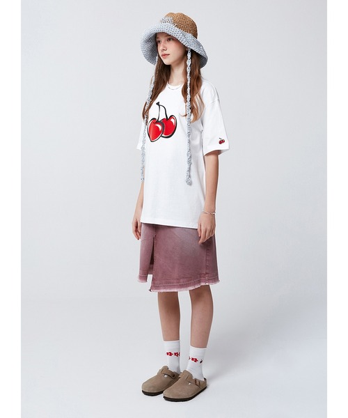 KIRSH(キルシー)の「【KOREA KIRSH オリジナルライン】『KIRSH/キルシー』CHERRY FLOWER SOCKS/チェリー フラワー ソックス(ソックス/靴下・レディース・ホワイト/ブラック・FREE)」の4枚目の写真