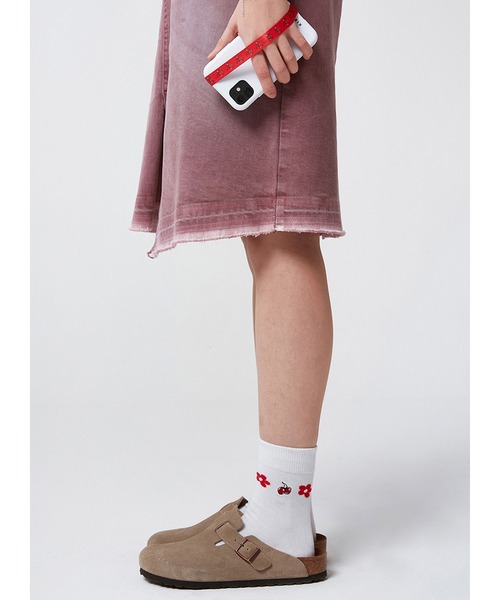 KIRSH(キルシー)の「【KOREA KIRSH オリジナルライン】『KIRSH/キルシー』CHERRY FLOWER SOCKS/チェリー フラワー ソックス(ソックス/靴下・レディース・ホワイト/ブラック・FREE)」の7枚目の写真