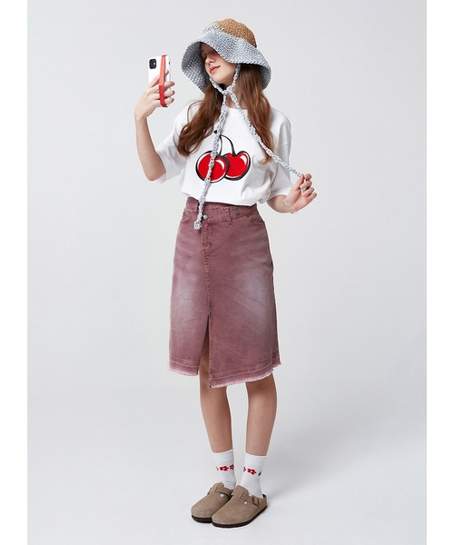 KIRSH(キルシー)の「【KOREA KIRSH オリジナルライン】『KIRSH/キルシー』CHERRY FLOWER SOCKS/チェリー フラワー ソックス(ソックス/靴下・レディース・ホワイト/ブラック・FREE)」の6枚目の写真