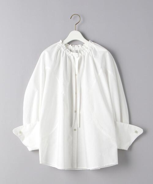 AKIRA NAKA アキラナカ　トップス　ブラウス　プリーツ AKIRA NAKA(アキラナカ) Ines tuck sleeve PO プリントブラウス