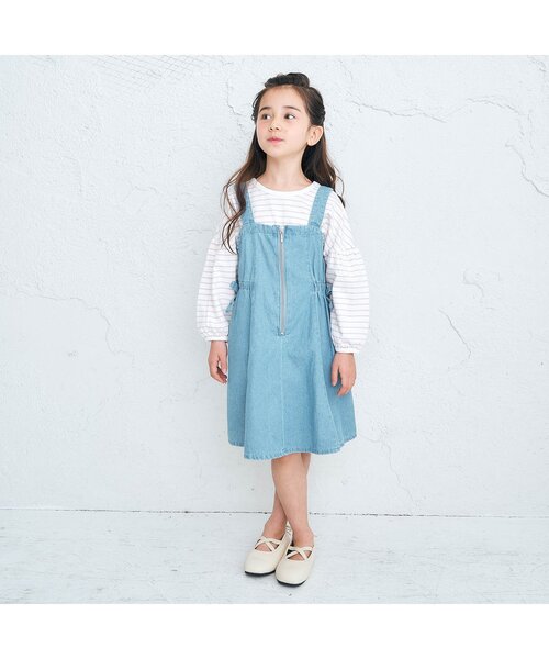 apres les cours（アプレレクール）の「バッククロスボーダーTシャツ（Tシャツ/カットソー・キッズ・ベージュ/ラベンダー/カーキ・140/100/110/80/120/130/90）」の6枚目の写真