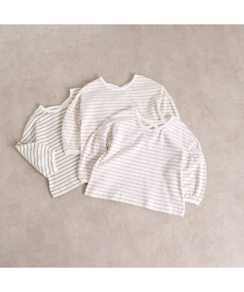 apres les cours（アプレレクール）の「バッククロスボーダーTシャツ（Tシャツ/カットソー・キッズ・ベージュ/ラベンダー/カーキ・140/100/110/80/120/130/90）」の8枚目の写真