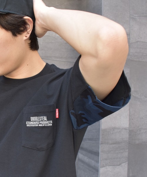 DOUBLE STEAL(ダブルスティール)の「ARMS FABRIC TEE(Tシャツ/カットソー・メンズ・ホワイト系その他/ブラック系その他/ホワイト系その他2/ブラック系その他2・MEDIUM/LARGE/X-LARGE)」の20枚目の写真