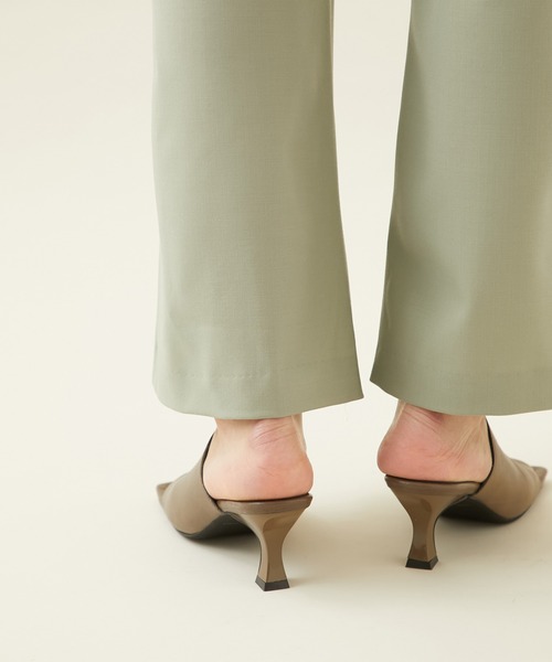 city(シティ)の「【CITY】ストレッチクロスフレアパンツ(その他パンツ・レディース・ブラック/カーキ・2/1)」の4枚目の写真
