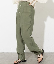 DISCOAT | テンセル混ハイウエストカーゴパンツ(カーゴパンツ)