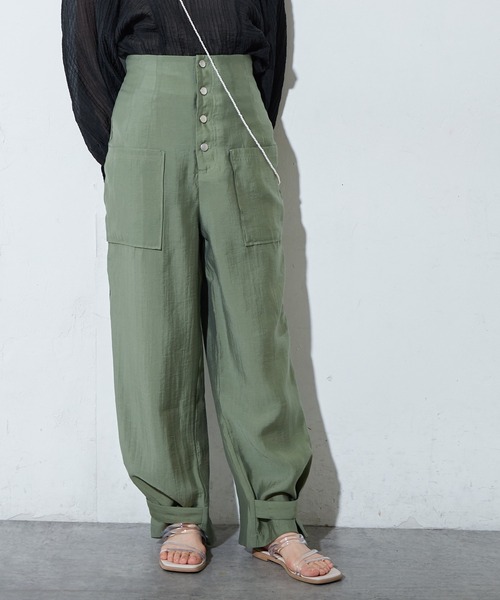 DISCOAT（ディスコート）の「テンセル混ハイウエストカーゴパンツ（カーゴパンツ・レディース・ブラック/ベージュ/カーキ・FREE）」の22枚目の写真