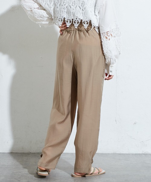 DISCOAT（ディスコート）の「テンセル混ハイウエストカーゴパンツ（カーゴパンツ・レディース・ブラック/ベージュ/カーキ・FREE）」の5枚目の写真