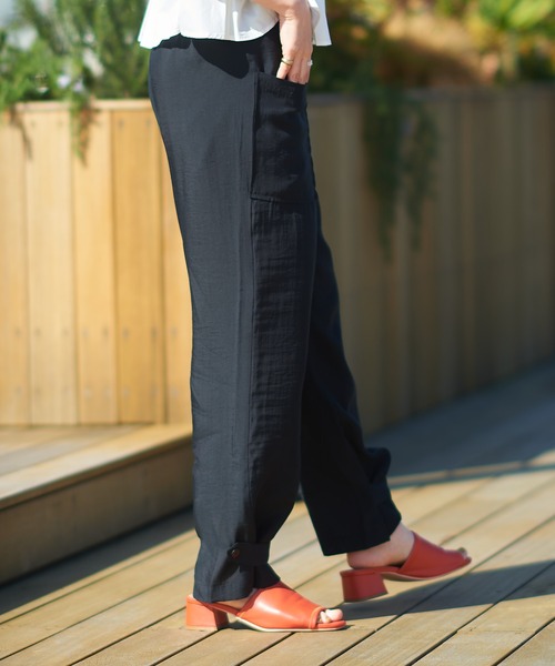 DISCOAT（ディスコート）の「テンセル混ハイウエストカーゴパンツ（カーゴパンツ・レディース・ブラック/ベージュ/カーキ・FREE）」の13枚目の写真