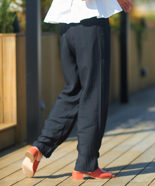 DISCOAT（ディスコート）の「テンセル混ハイウエストカーゴパンツ（カーゴパンツ・レディース・ブラック/ベージュ/カーキ・FREE）」の7枚目の写真