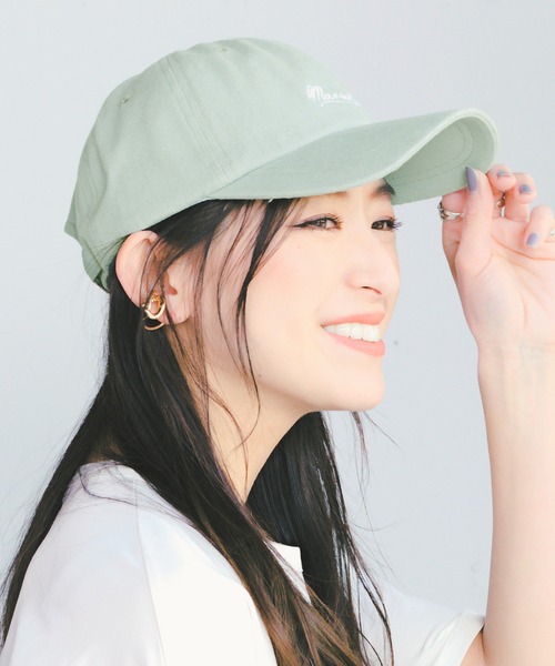 14+（イチヨンプラス）の「Marseille刺繍　WASHキャップ（キャップ・レディース・グリーン/グレー/オレンジ/ブラック/ベージュ・FREE）」の4枚目の写真