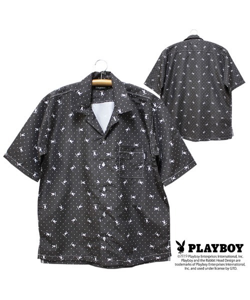 GGD（ジージーディー）の「プレイボーイ半袖ｼｬﾂ（シャツ/ブラウス・レディース・グレー・L/M）」の4枚目の写真
