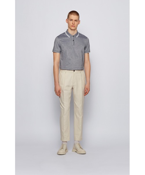 BOSS（ボス）の「レギュラーフィット ポロシャツ シルケットコットン＆ヘンプ（ポロシャツ・メンズ・ブルー/イエロー・S/M/XL/L）」の16枚目の写真