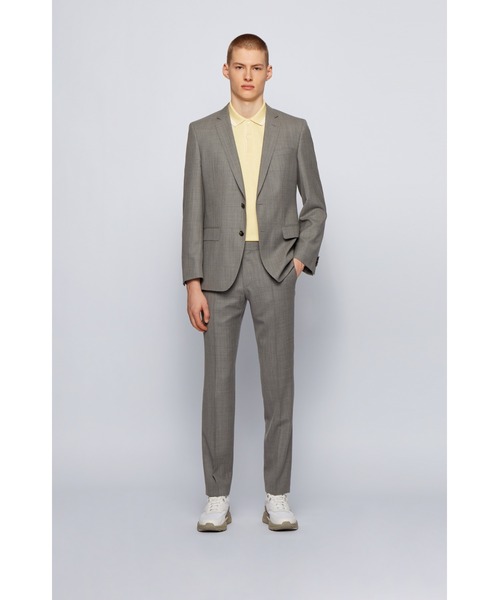BOSS（ボス）の「レギュラーフィット ポロシャツ シルケットコットン＆ヘンプ（ポロシャツ・メンズ・ブルー/イエロー・S/M/XL/L）」の13枚目の写真
