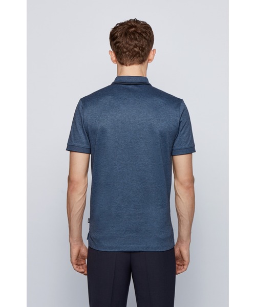 BOSS（ボス）の「レギュラーフィット ポロシャツ シルケットコットン＆ヘンプ（ポロシャツ・メンズ・ブルー/イエロー・S/M/XL/L）」の10枚目の写真