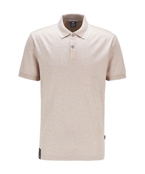 BOSS（ボス）の「レギュラーフィット ポロシャツ シルケットコットン＆ヘンプ（ポロシャツ・メンズ・ブルー/イエロー・S/M/XL/L）」の3枚目の写真