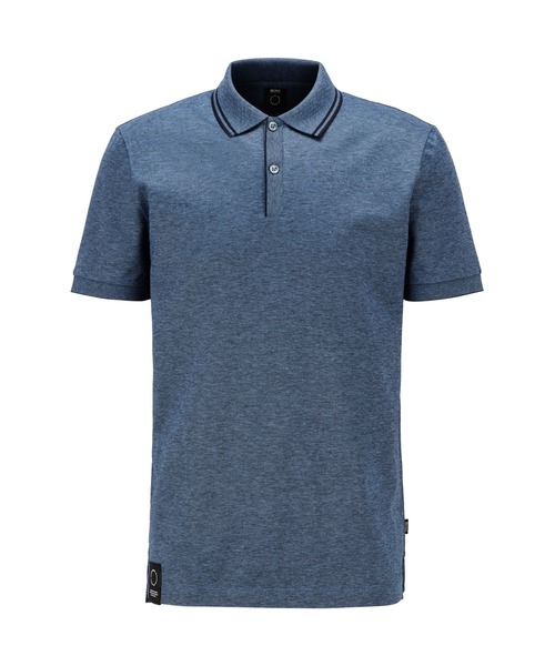BOSS（ボス）の「レギュラーフィット ポロシャツ シルケットコットン＆ヘンプ（ポロシャツ・メンズ・ブルー/イエロー・S/M/XL/L）」の7枚目の写真