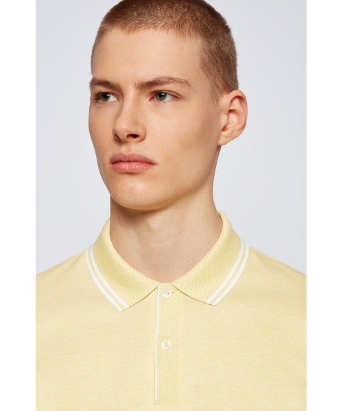 BOSS（ボス）の「レギュラーフィット ポロシャツ シルケットコットン＆ヘンプ（ポロシャツ・メンズ・ブルー/イエロー・S/M/XL/L）」の14枚目の写真