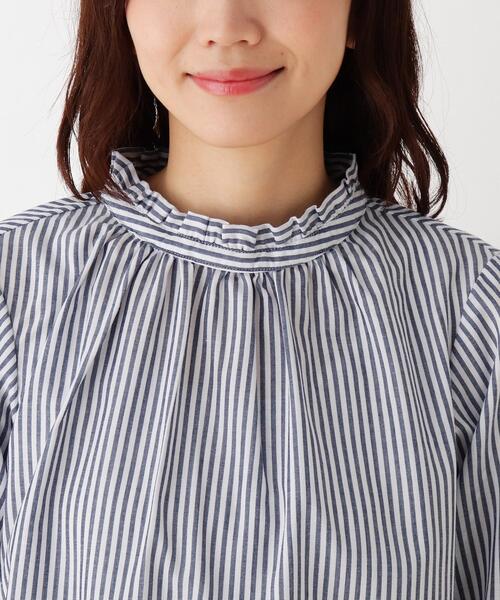 DRESKIP(ドレスキップ)の「◆フリルハイネックブラウス(シャツ/ブラウス・レディース・ホワイト系4/ライトグリーン系1/ネイビー系1/ネイビー系2・02/03/04)」の13枚目の写真