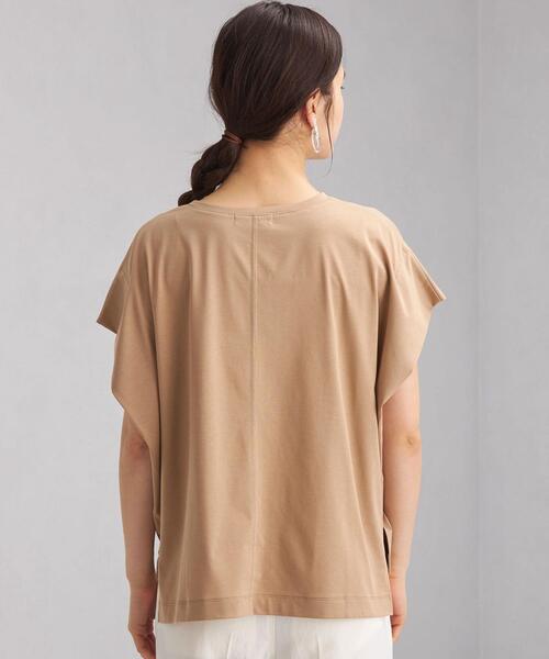 green label relaxing（グリーンレーベルリラクシング）の「FFC PLT ボリューム ドルマン Tシャツ（Tシャツ/カットソー・レディース・ホワイト/ブラック/ベージュ/ピンク/ケリー・FREE）」の10枚目の写真