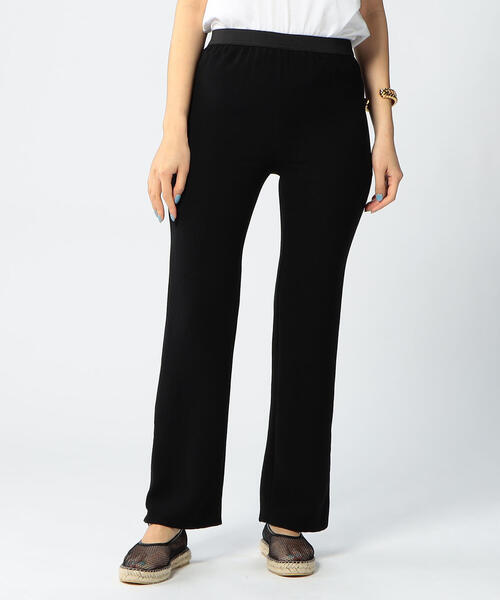 EDITION（エディション）の「【WEB限定】PE Georgette イージースリットパンツ<br>（その他パンツ・レディース・ブラック/ベージュ・36/34）」の2枚目の写真