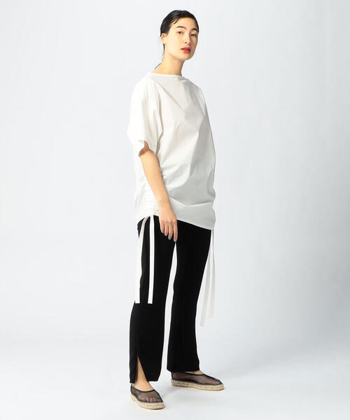 EDITION（エディション）の「【WEB限定】PE Georgette イージースリットパンツ<br>（その他パンツ・レディース・ブラック/ベージュ・36/34）」の7枚目の写真