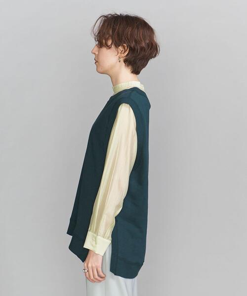 BEAUTY&YOUTH UNITED ARROWS（ビューティーアンドユースユナイテッドアローズ）の「BY コットンミニ裏毛クルーネックベスト/スウェット（スウェット・レディース・モカ/ナチュラル/コバルトブルー/ブラック・FREE）」の15枚目の写真