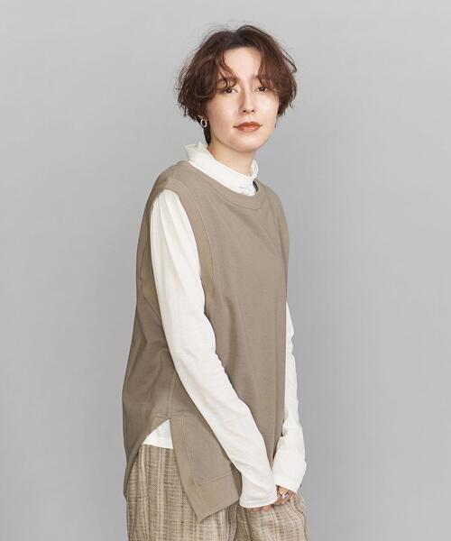 BEAUTY&YOUTH UNITED ARROWS（ビューティーアンドユースユナイテッドアローズ）の「BY コットンミニ裏毛クルーネックベスト/スウェット（スウェット・レディース・モカ/ナチュラル/コバルトブルー/ブラック・FREE）」の11枚目の写真