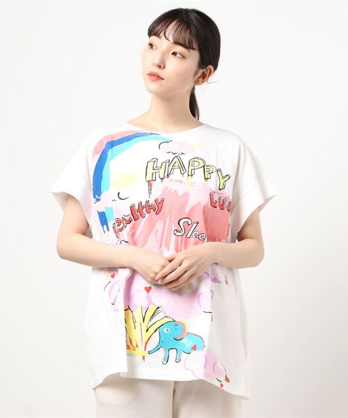 【ルーム】天竺×アフリカプリント/トップス