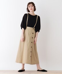 Cutie Blonde | 【S-L】サス付きラップ風スカート(スカート)