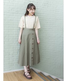 Cutie Blonde | 【S-L】サス付きラップ風スカート(スカート)