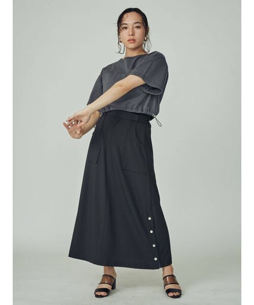 THE DAYZ TOKYO（ザデイズトーキョー）の「【THE DAYZ TOKYO】サイド釦スカート（スカート・レディース・ブラック/ブルー・SMALL/MEDIUM）」の18枚目の写真