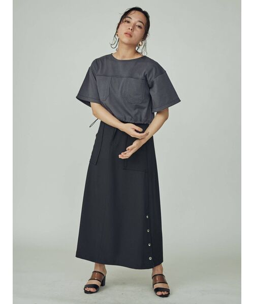 THE DAYZ TOKYO（ザデイズトーキョー）の「【THE DAYZ TOKYO】サイド釦スカート（スカート・レディース・ブラック/ブルー・SMALL/MEDIUM）」の10枚目の写真