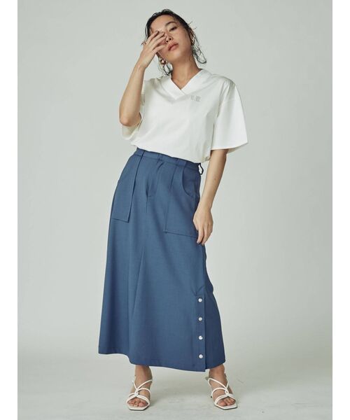 THE DAYZ TOKYO（ザデイズトーキョー）の「【THE DAYZ TOKYO】サイド釦スカート（スカート・レディース・ブラック/ブルー・SMALL/MEDIUM）」の7枚目の写真