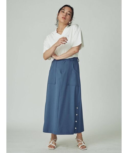 THE DAYZ TOKYO（ザデイズトーキョー）の「【THE DAYZ TOKYO】サイド釦スカート（スカート・レディース・ブラック/ブルー・SMALL/MEDIUM）」の5枚目の写真