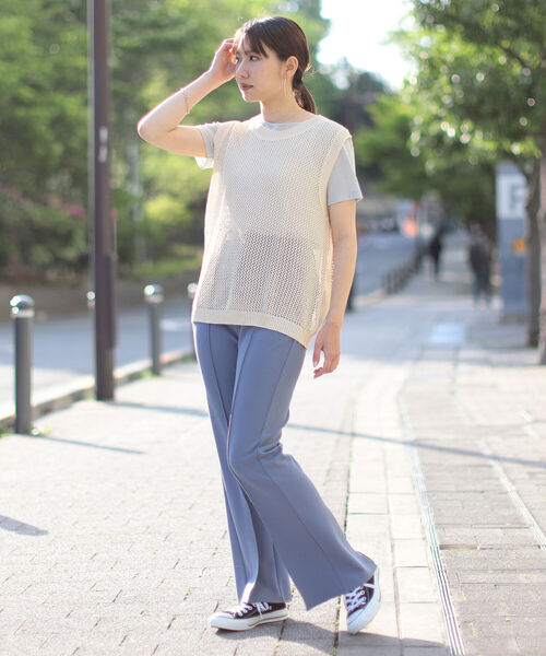 BeAMS DOT（ビームスドット）の「【WEB限定】BeAMS DOT / メッシュニットベスト（ベスト・レディース・ナチュラル/ケリー・FREE）」の5枚目の写真