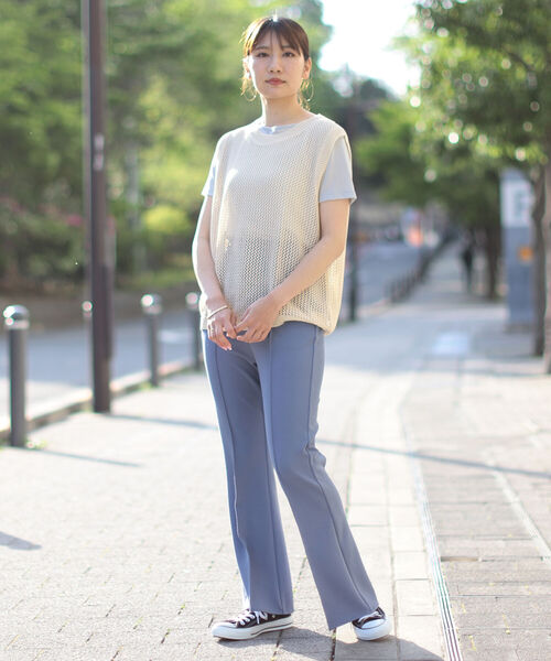 BeAMS DOT（ビームスドット）の「【WEB限定】BeAMS DOT / メッシュニットベスト（ベスト・レディース・ナチュラル/ケリー・FREE）」の7枚目の写真