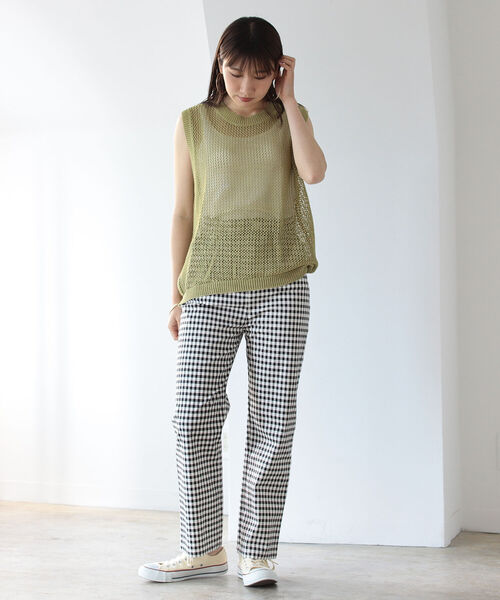 BeAMS DOT（ビームスドット）の「【WEB限定】BeAMS DOT / メッシュニットベスト（ベスト・レディース・ナチュラル/ケリー・FREE）」の16枚目の写真