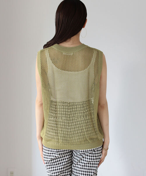 BeAMS DOT（ビームスドット）の「【WEB限定】BeAMS DOT / メッシュニットベスト（ベスト・レディース・ナチュラル/ケリー・FREE）」の18枚目の写真