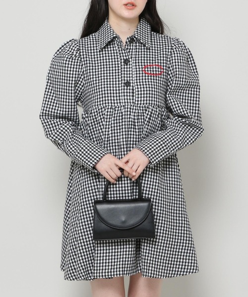NOIR(ノワール)の「NOIR/ギンガムチェックシャツワンピース(ワンピース・レディース・ブラック・FREE)」の1枚目の写真