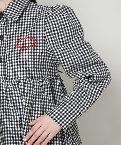 NOIR(ノワール)の「NOIR/ギンガムチェックシャツワンピース(ワンピース・レディース・ブラック・FREE)」の11枚目の写真
