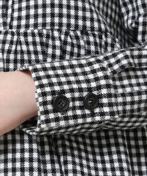 NOIR(ノワール)の「NOIR/ギンガムチェックシャツワンピース(ワンピース・レディース・ブラック・FREE)」の10枚目の写真