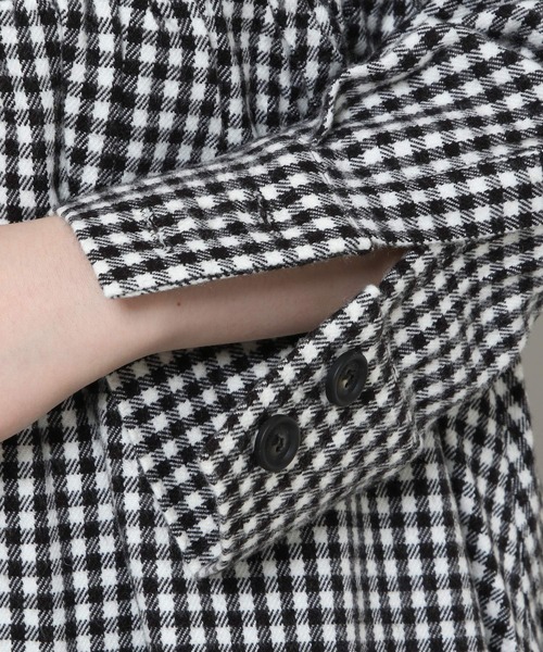 NOIR(ノワール)の「NOIR/ギンガムチェックシャツワンピース(ワンピース・レディース・ブラック・FREE)」の9枚目の写真