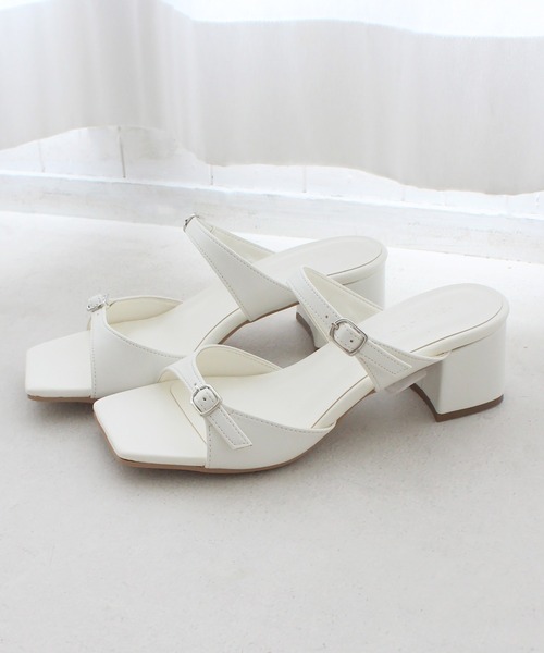 chocolates（チョコラテス）の「ダブルストラップサンダル【日本製】（サンダル・レディース・ホワイト/ブラック/ダークブラウン・LL/S/M/L）」の20枚目の写真