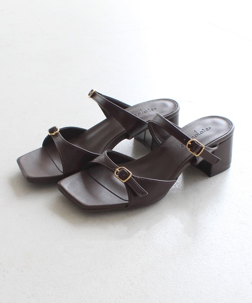 chocolates（チョコラテス）の「ダブルストラップサンダル【日本製】（サンダル・レディース・ホワイト/ブラック/ダークブラウン・LL/S/M/L）」の15枚目の写真