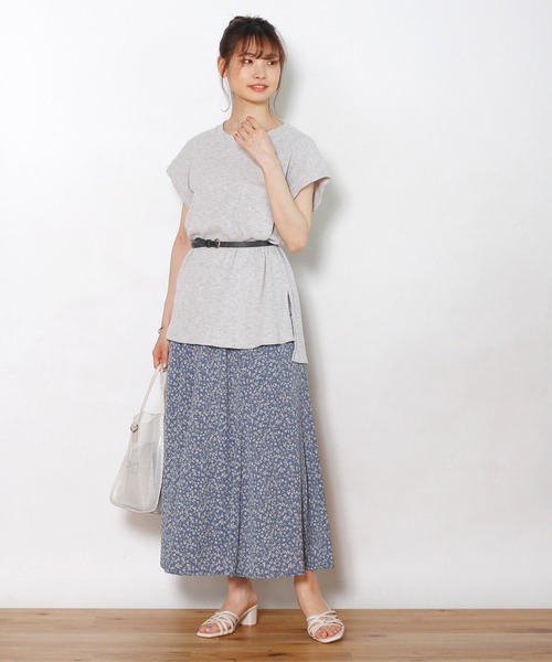 Crisp（クリスプ）の「フラワーフレアギャザースカート（スカート・レディース・ブルー/ブラウン・FREE）」の14枚目の写真