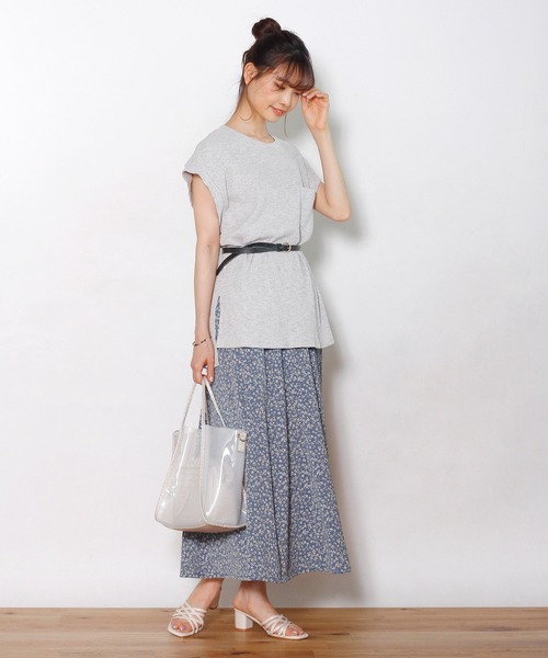 Crisp（クリスプ）の「フラワーフレアギャザースカート（スカート・レディース・ブルー/ブラウン・FREE）」の15枚目の写真