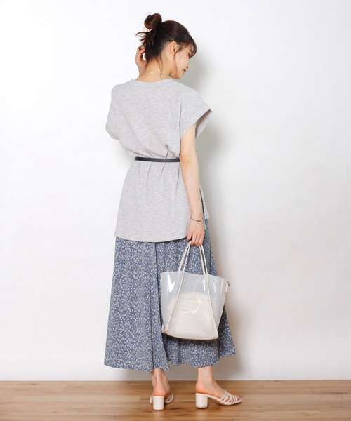 Crisp（クリスプ）の「フラワーフレアギャザースカート（スカート・レディース・ブルー/ブラウン・FREE）」の16枚目の写真