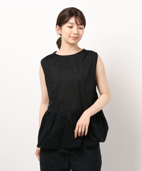 N.（N. Natural Beauty Basic）（エヌエヌナチュラルビューティーベーシック）の「ギャザーペプラムブラウス（シャツ/ブラウス・レディース・ブラック/ホワイト/ブルー系その他/ライトグリーン/オレンジ・MEDIUM）」の22枚目の写真