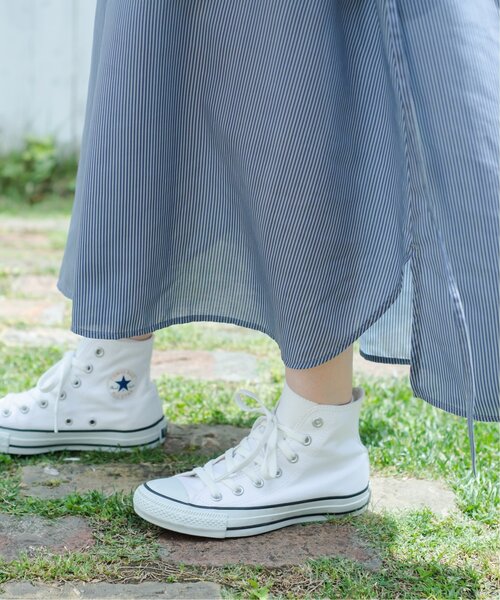 DOUBLE NAME(ダブルネーム)の「【merモデルまるちゃんコラボ】ストライプシャツワンピース(シャツワンピース・レディース・ベージュ/ネイビー/サックスブルー・FREE)」の16枚目の写真